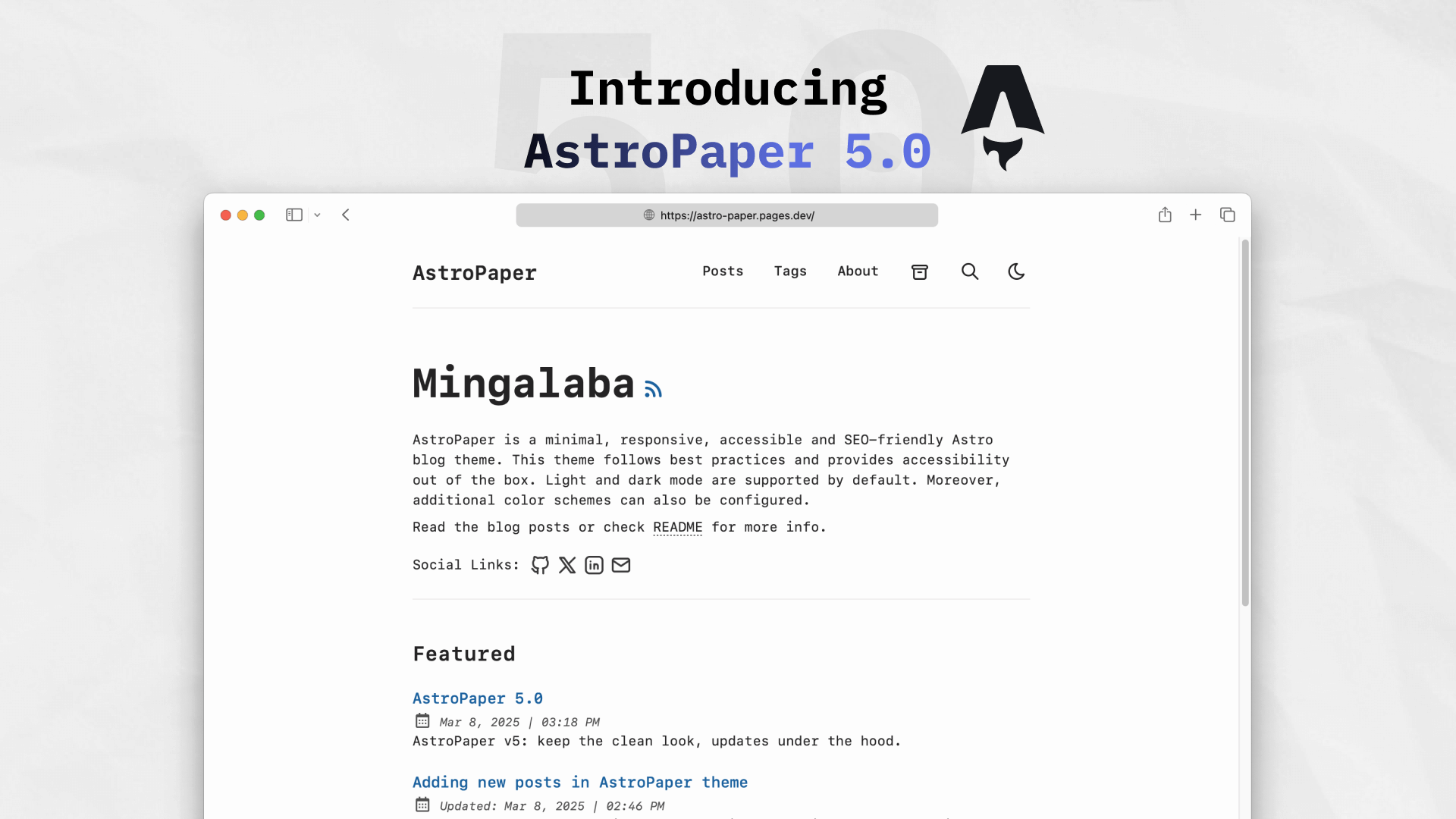 Featured image for AstroPaper 5.0
