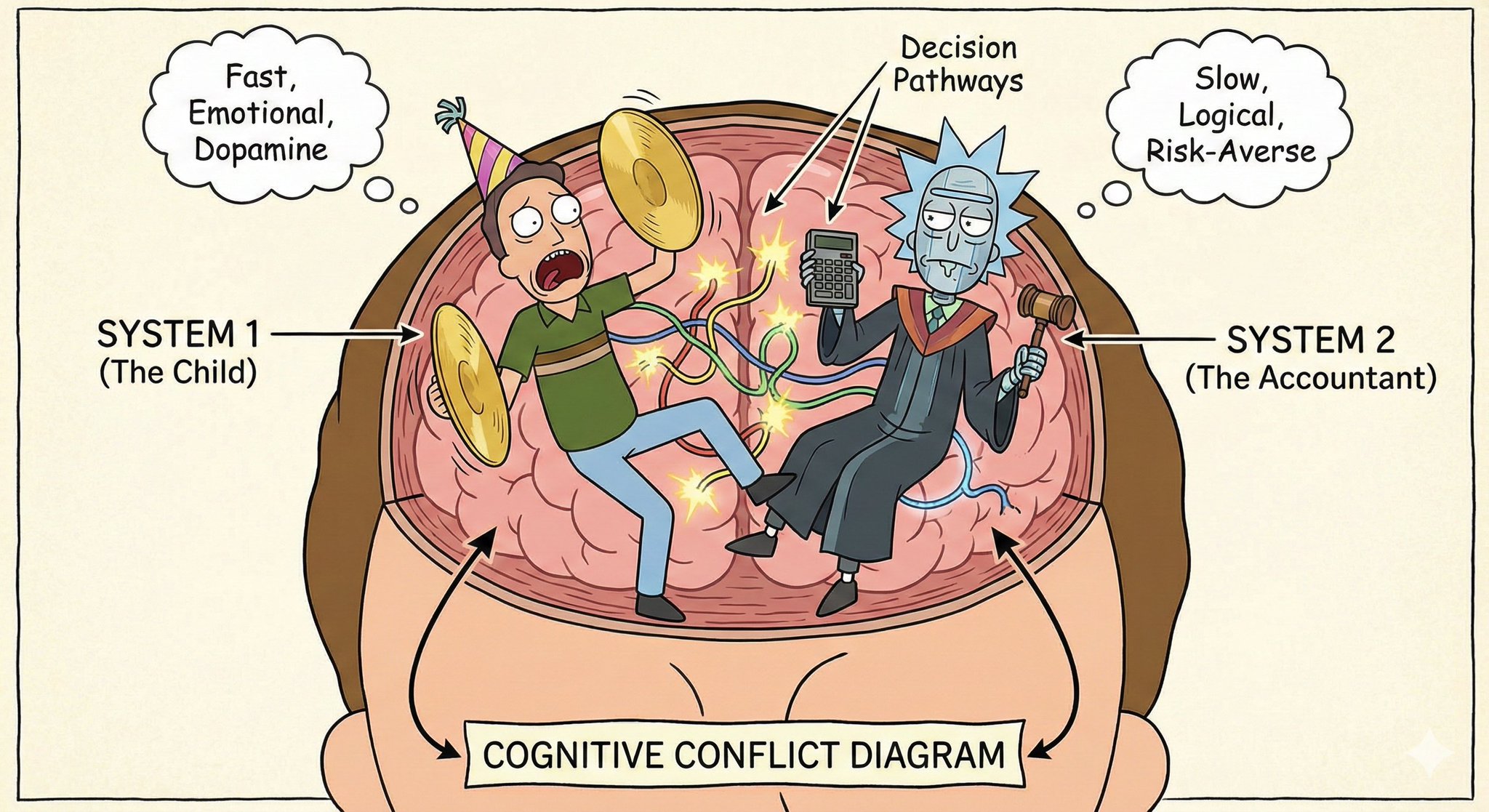 System 1 and System 2 product psychology illustration